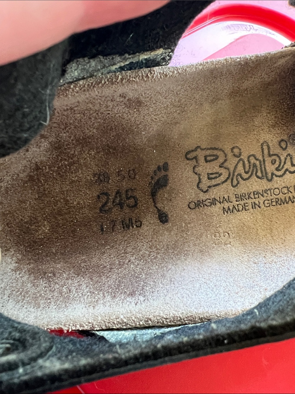 Black womens birkis sandals 38 or 7 - Picture 4 of 8